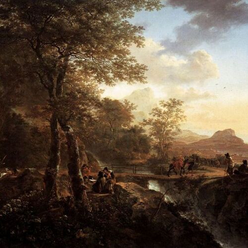 Italian Landscape with Draughtsman