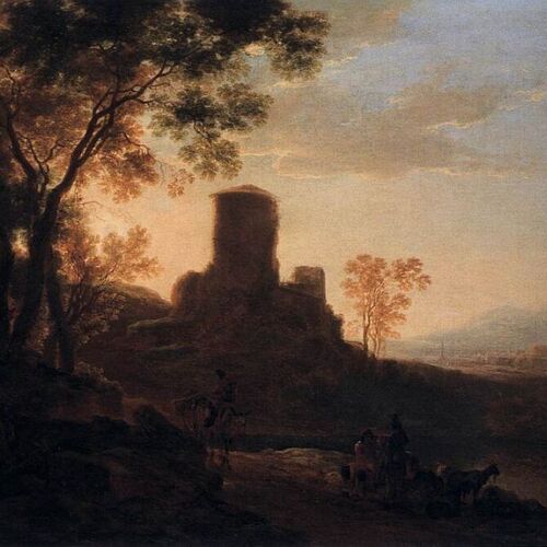 Italian Landscape with Ruined Tower