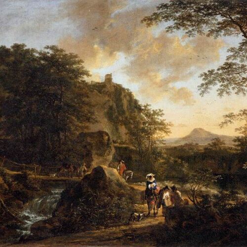 Landscape with a Peasant Woman on a Mule