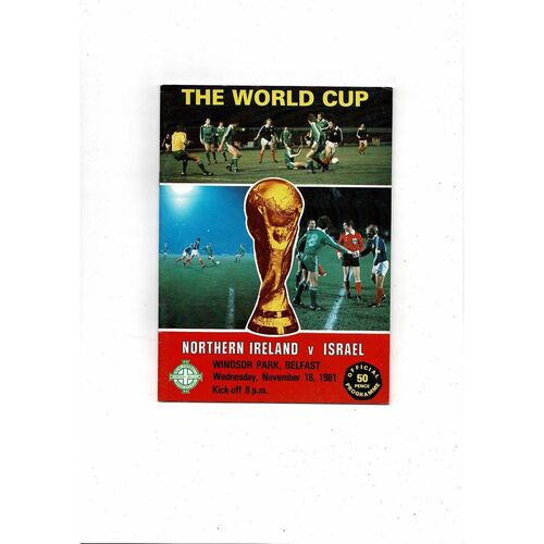1981 Northern Ireland v Israel Football Programme