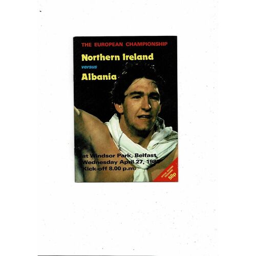 1983 Northern Ireland v Albania Football Programme
