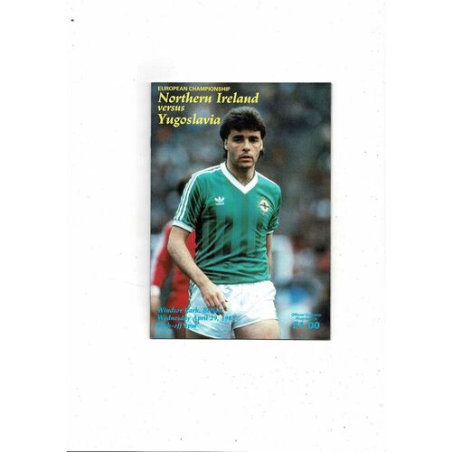 1987 Northern Ireland v Yugoslavia Football Programme