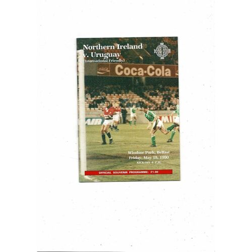 1990 Northern Ireland v Uruguay Football Programme