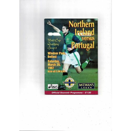 1997 Northern Ireland v Portugal Football Programme