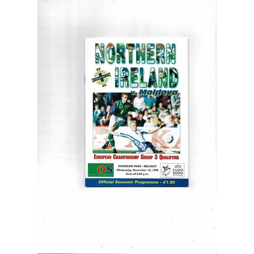 1998 Northern Ireland v Moldova Football Programme