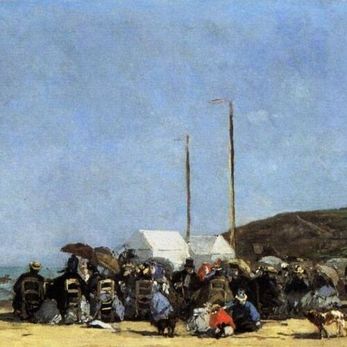 Beach Scene, Trouville (Musée d'Orsay version)