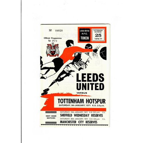 Leeds United Home Football Programmes