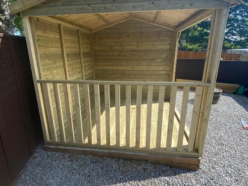 #003 16x8 Apex Shed with Hot Tub Area