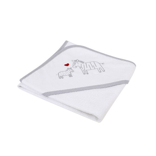 Zebra Waffle Terry Hooded Towel