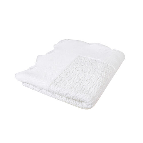 Christening Jacquard Lacy Shawl - White