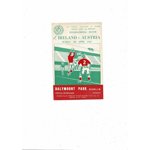 1962 Republic of Ireland v Austria Football Programme