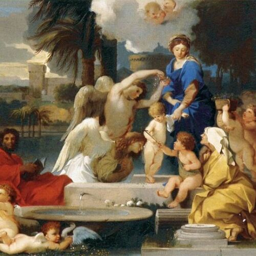 The Holy Family with St Elizabeth and the Infant St John the Baptist