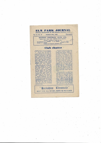 Latest Football Programmes Listed today