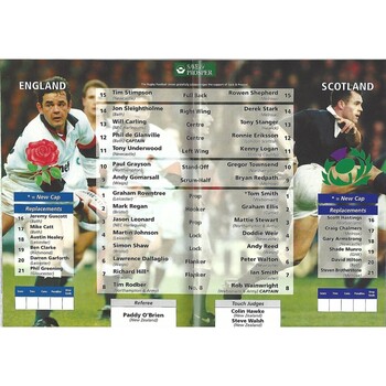 1997 England v Scotland Five Nations Rugby Union Programme