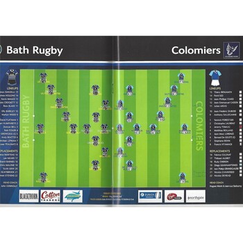 2003/04 Bath v Colomiers (17/01/2004) Parker Pen Challenge Cup Second Round Second Leg Rugby Union Programme