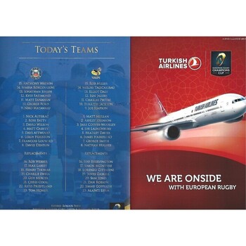 2015/16 Bath v Wasps (19/12/2015) European Rugby Champions Cup Rugby Union Programme