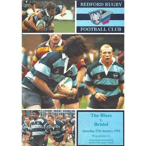 Bedford/Bedford Blues Home Rugby Union Programmes