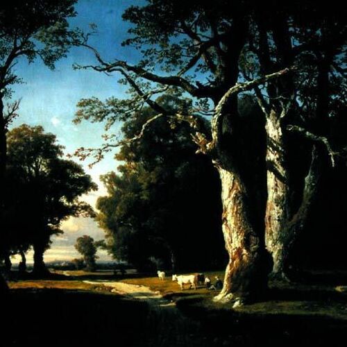 Landscape with Trees and Cattle