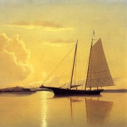 Schooner in Fairhaven Harbor, Sunrise