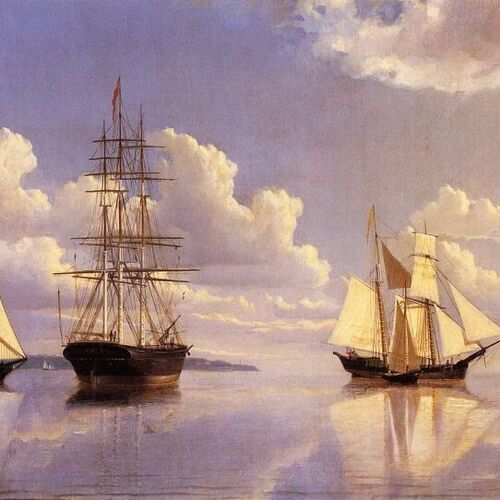 The Kennebec River, Waiting for Wind and Tide