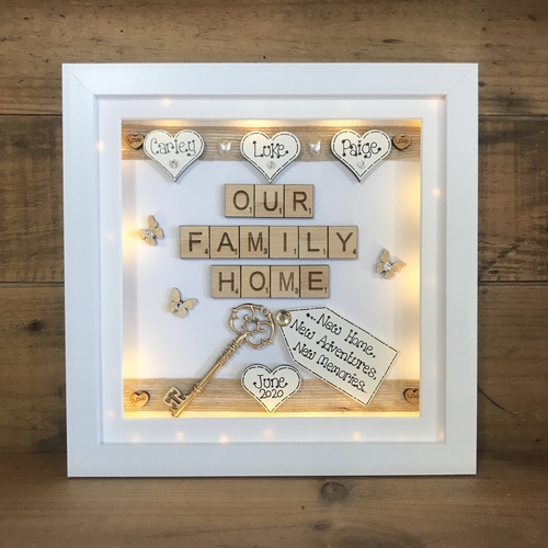 LED Our Family Home frame