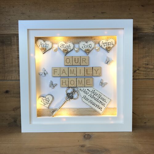 LED Our Family Home frame