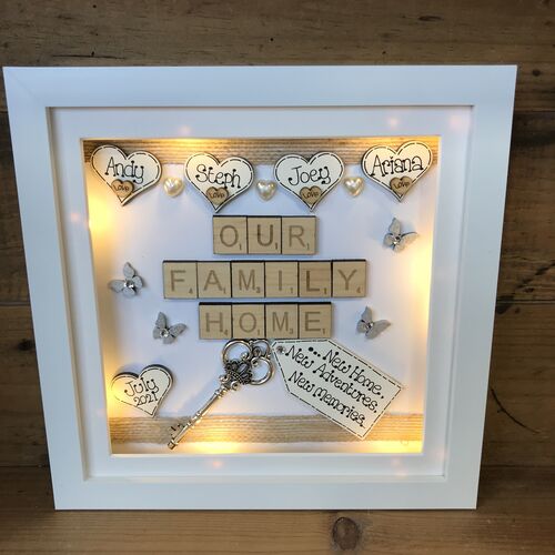 LED Our Family Home frame