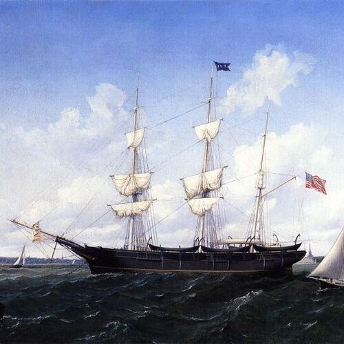 Whaling Bark (J. D. Thompson) of New Bedford