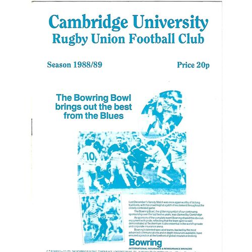 Bridgend Away Rugby Union Programmes