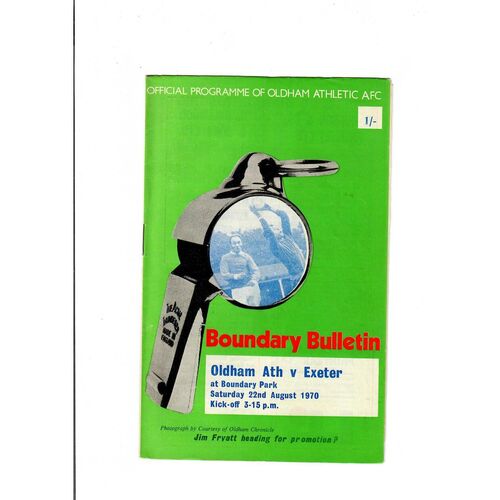 Oldham Athletic Home Football Programmes