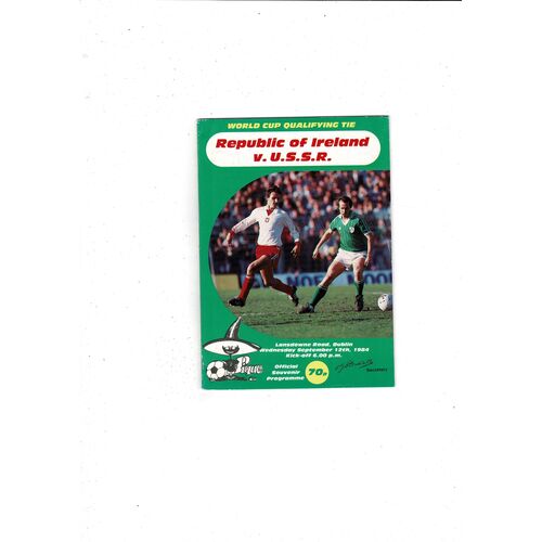 1984 Republic of Ireland v Russia Football Programme