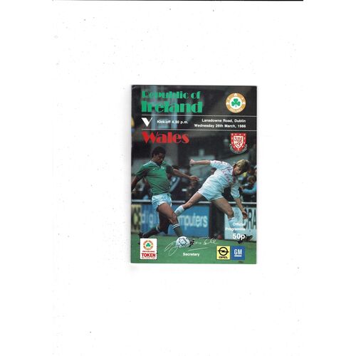 Wales Away Football Programmes