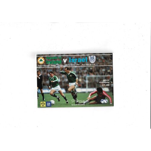1987 Republic of Ireland v Israel Football Programme