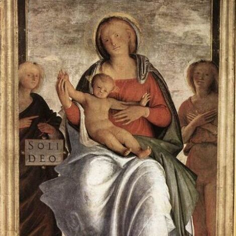 Madonna and Child with Two Angels