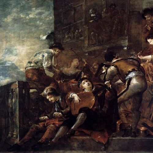 Musicians on a Terrace