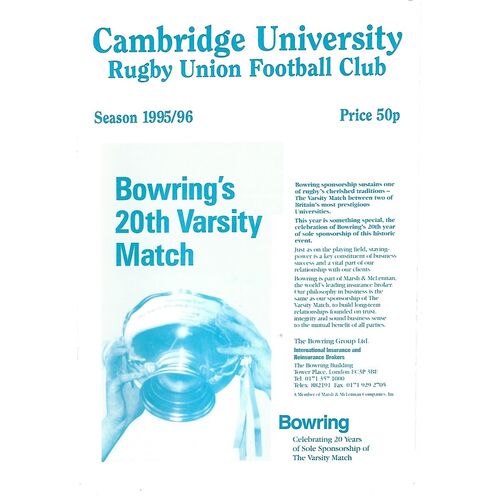 Leicester/Leicester Tigers Away Rugby Union Programmes