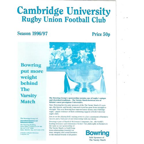 Otago Away Rugby Union Programmes