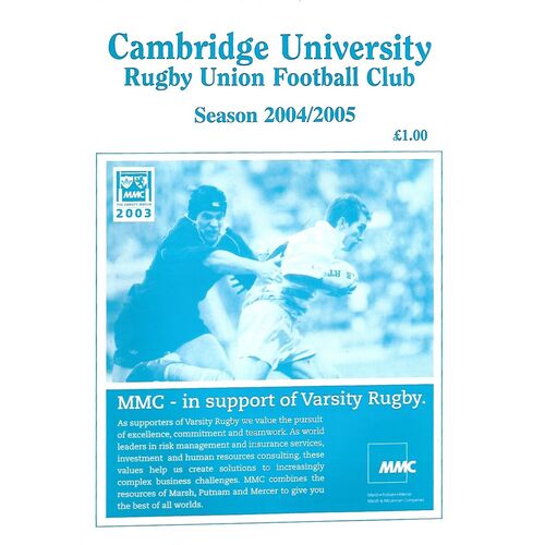 Durham University Away Rugby Union Programmes