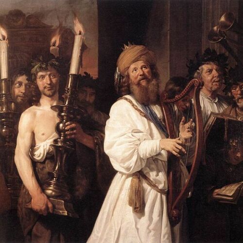 David Playing the Harp