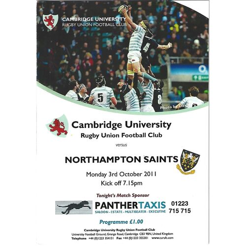 Northampton/Northampton Saints Away Rugby Union Programmes