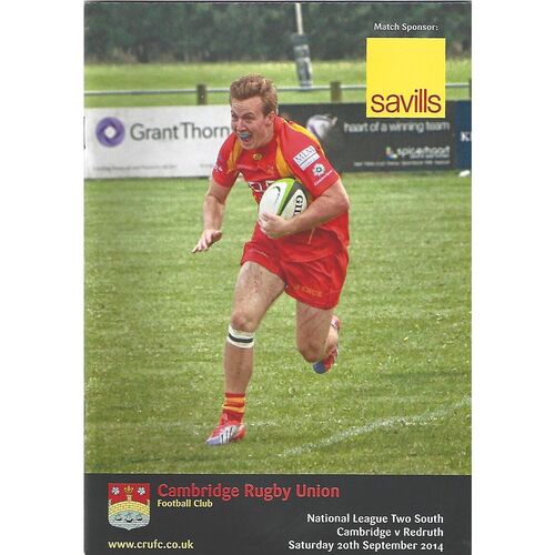 Redruth Away Rugby Union Programmes