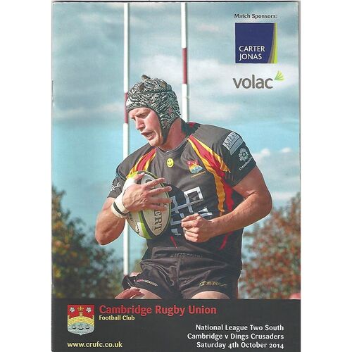 Cambridge Home Rugby Union Programmes