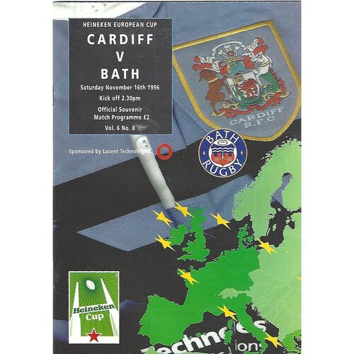 Cardiff/Cardiff Blues Home Rugby Union Programmes