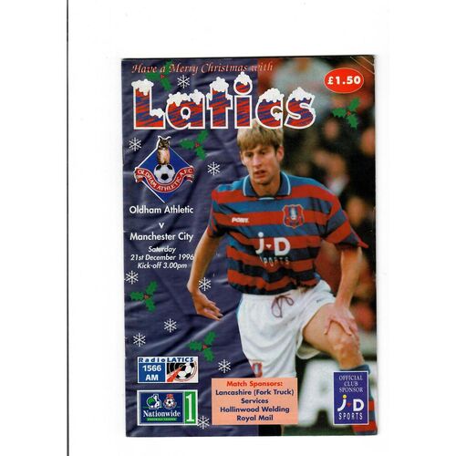 Oldham Athletic Home Football Programmes
