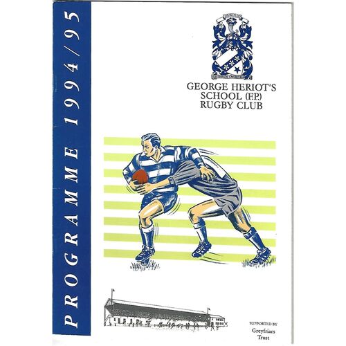 George Heriot's School Home Rugby Union Programmes