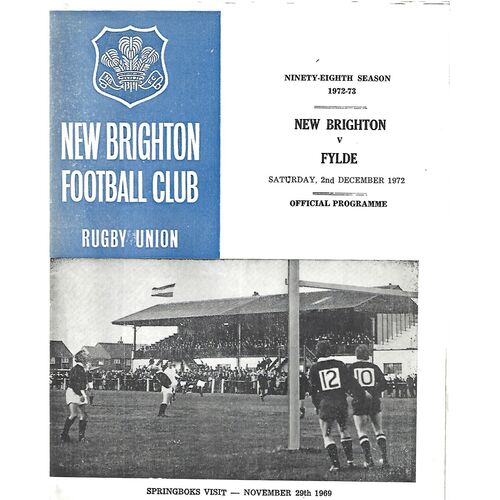 New Brighton Home Rugby Union Programmes