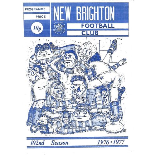 1976/77 New Brighton v Broughton Park (20/11/1976) Rugby Union Programme