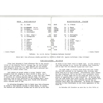 1976/77 New Brighton v Broughton Park (20/11/1976) Rugby Union Programme