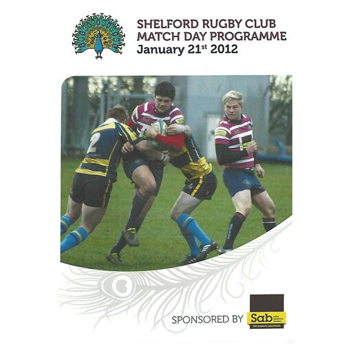 2011/12 Shelford v Dings Crusaders (21/01/2012) Rugby Union Programme