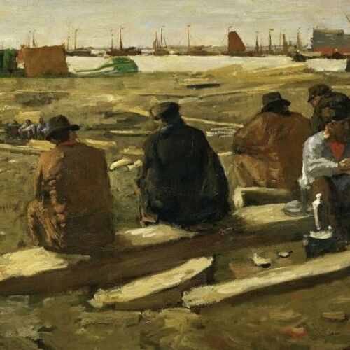 Lunchtime at the Building Site on the Van Diemenstraat in Amsterdam